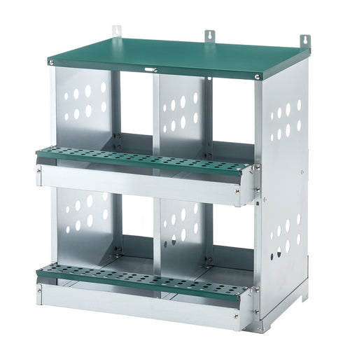 4 Compartment Chicken Nesting Boxes, Metal Nesting Boxes Wall Mount Chicken Egg Laying Box For Different Chicken Breeds