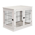 Small Kennel End Table With Two Open Sides And Lockable Door