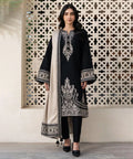 Black Embroidered Lawn 3Pcs Kurta Set