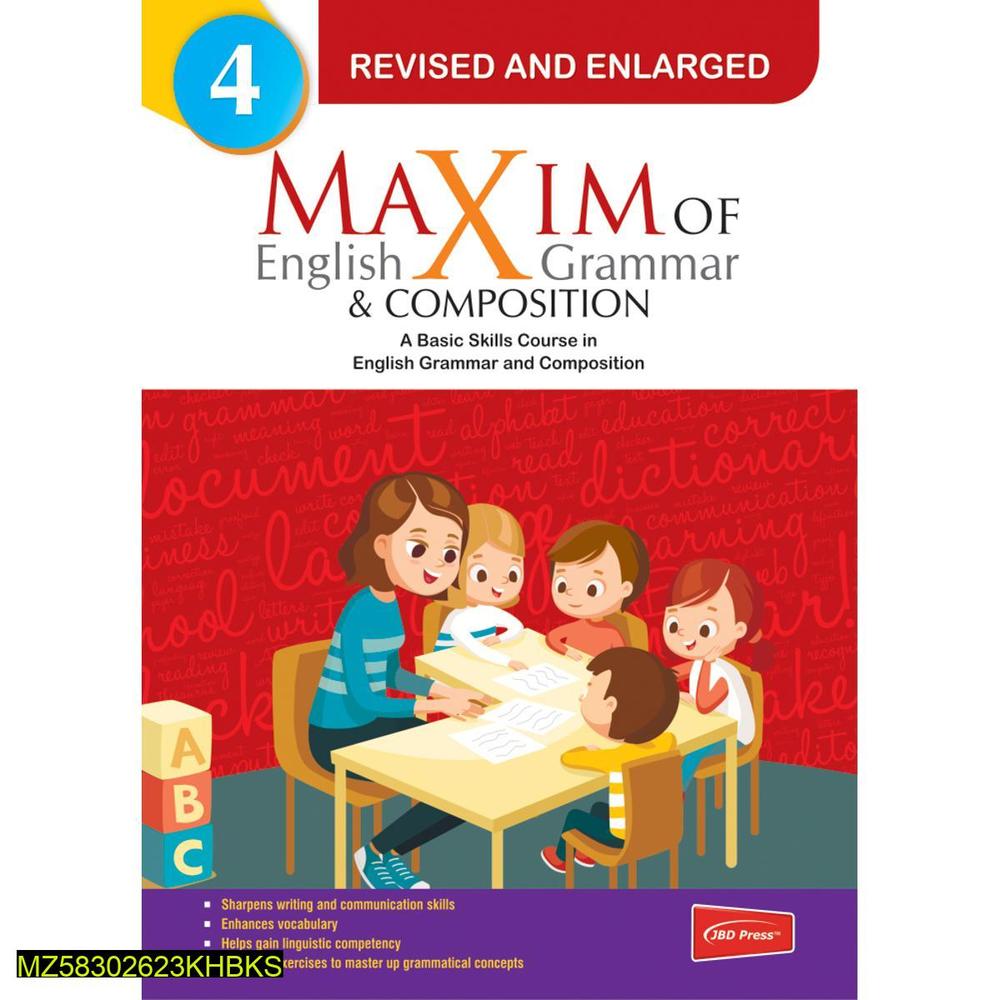 Maximilian English Grammar & Composition A5 Book for Students 4+