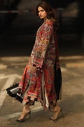 3-Piece Printed Khaddar Suit for Women with Paisley Design