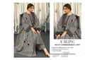 Heavy Embroidered Lawn Suit Grey Women's A line
